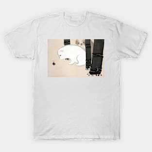 Kamisaka Sekka Dog and Snail from Momoyogusa Flowers of a Hundred Generations T-Shirt